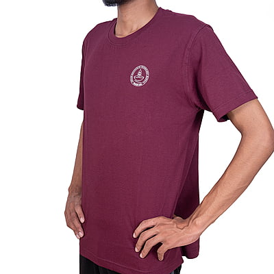 Round Neck Unisex T-shirt Maroon