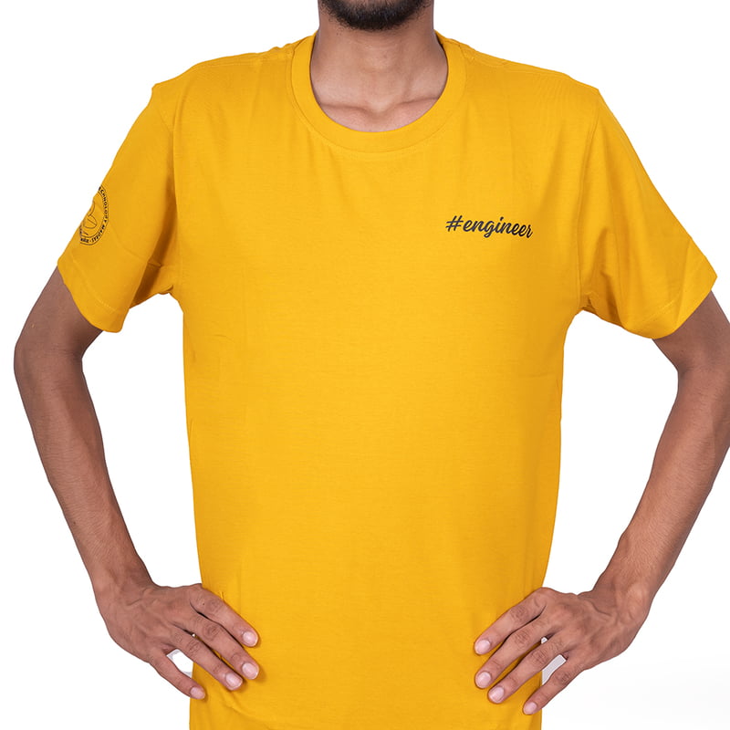 Round Neck Unisex T-shirt Mustard