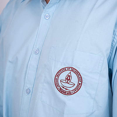 Cotton Shirt | Full Sleeves | IITM Logo embroidery | Ligth Blue Color