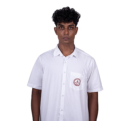 Cotton Shirt | Half Sleeves | IITM Logo embroidery | White Color