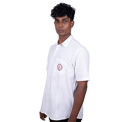 Cotton Shirt | Half Sleeves | IITM Logo embroidery | White Color