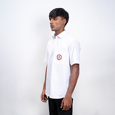 Cotton Shirt | Half Sleeves | IITM Logo embroidery | White Color