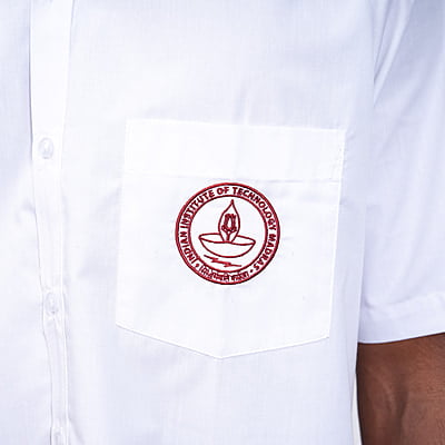 Cotton Shirt | Half Sleeves | IITM Logo embroidery | White Color