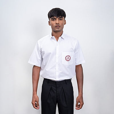 Cotton Shirt | Half Sleeves | IITM Logo embroidery | White Color