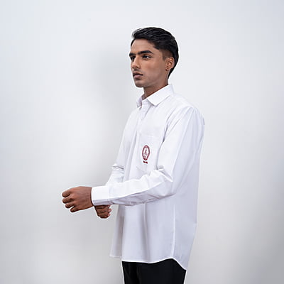 Cotton Shirt | Full Sleeves | IITM Logo embroidery | White Color