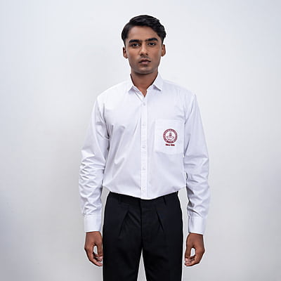 Cotton Shirt | Full Sleeves | IITM Logo embroidery | White Color