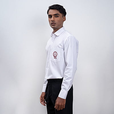 Cotton Shirt | Full Sleeves | IITM Logo embroidery | White Color