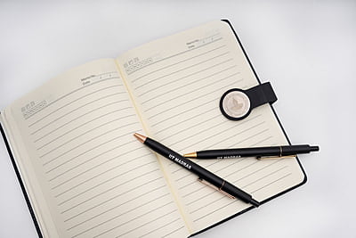 Notebook Black PU Leather