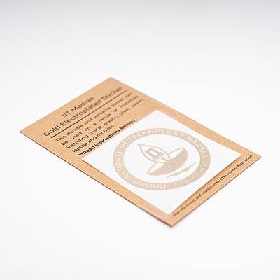 Gold Electro plated Metal Sticker - 3 CM