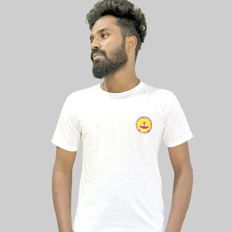 Round Neck Unisex T - Shirt | White | IITM Roots 